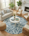 Seaside Haven Rugs Collection Area Rug -  Harbor Round Blue  lifestyle 49