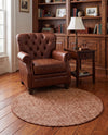Berkshire Estate Collection Area Rug - Windsor (Cocoa Bean Brown) Round Cocoa Bean Brown  lifestyle 51
