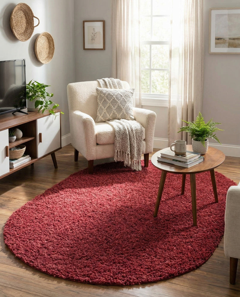 Alpine Plush Collection Area Rug -  Cortina (Poppy) Oval Poppy  lifestyle 42