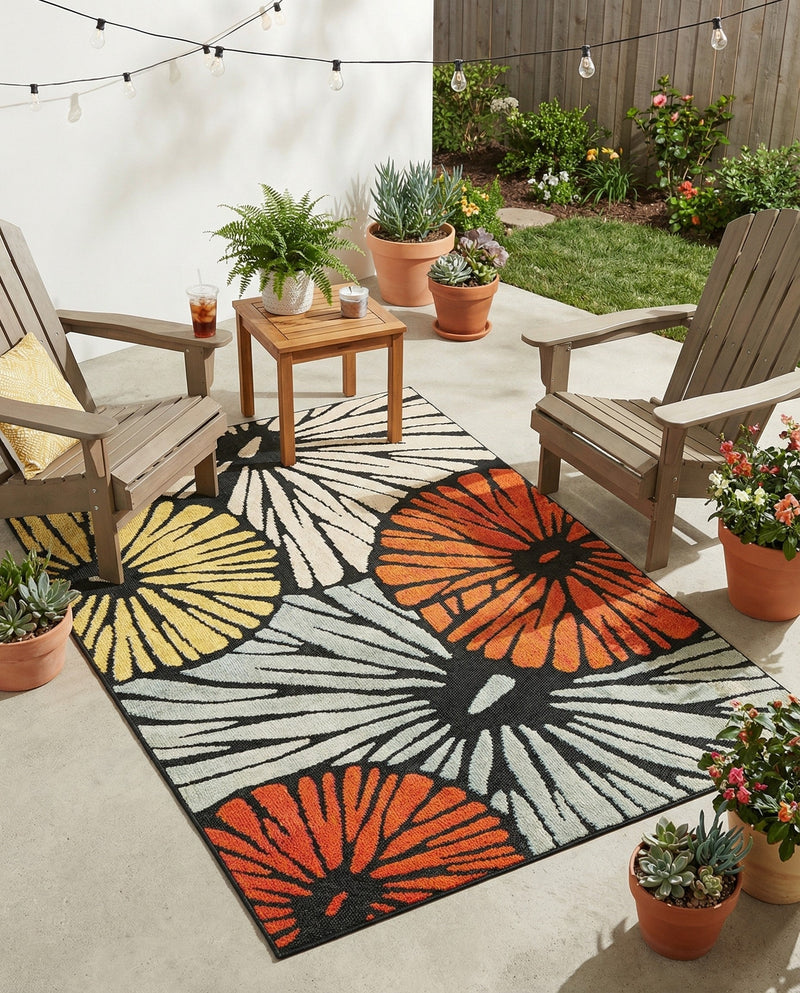 Outdoor Marrakesh Collection Area Rug -  Tetouan Rectangle Multi  lifestyle 12