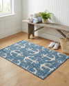 Seaside Haven Rugs Collection Area Rug - Sapphire (Blue) Rectangle Blue  lifestyle 20