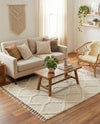 Sahara Chic Collection Area Rug -  Tuareg Rectangle Ivory  lifestyle 27