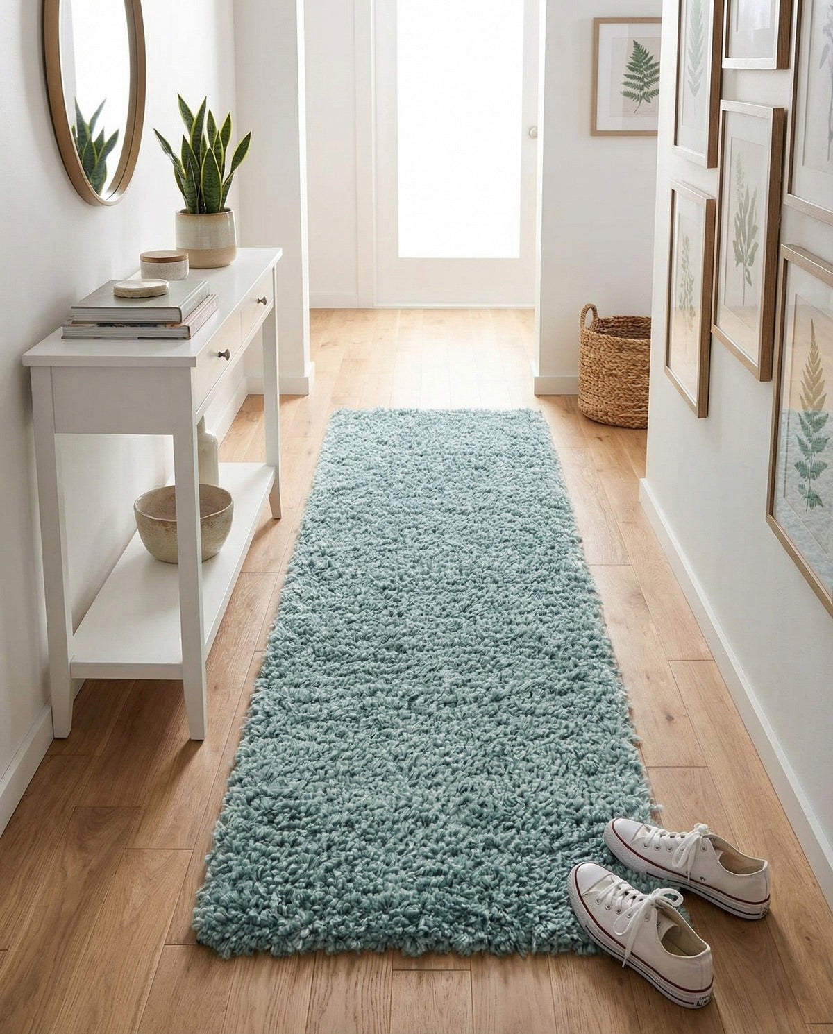 Alpine Plush Collection Area Rug -  Cortina (Aqua) Runner Aqua  lifestyle 29