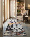 Urban Terrace Collection Area Rug -  Piazza Runner White and Black  lifestyle 65