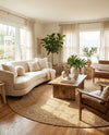 Woven Seaside Elegance Collection Area Rug - Coastline Round Natural  lifestyle 51