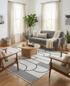 Urban Terrace Collection Area Rug -  Greenwich Rectangle White and Black  lifestyle 29