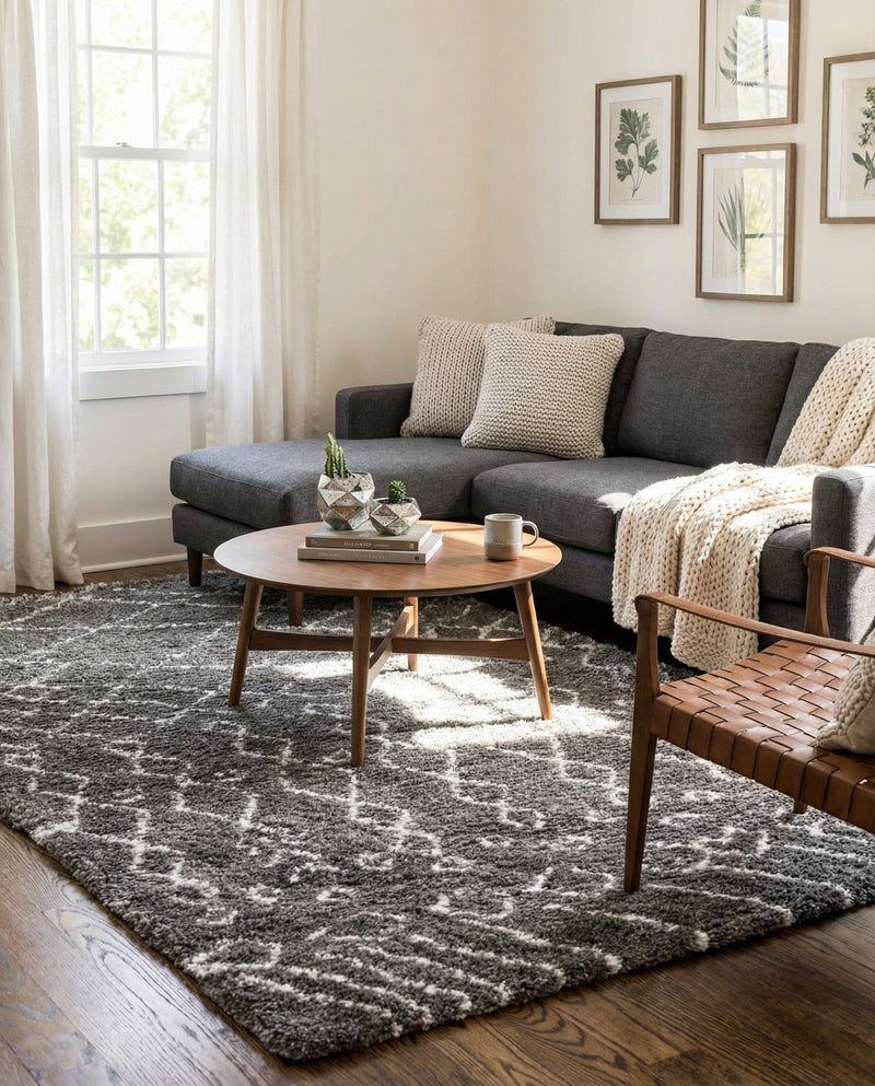 Casablanca Comfort Collection Area Rug -  Fez Rectangle Gray  lifestyle 18