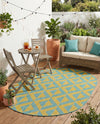 Urban Oasis Rugs Collection Area Rug -  Highrise (Yellow and Aqua) Oval Yellow and Aqua  lifestyle 37