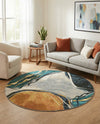 Urban Terrace Collection Area Rug -  Pavilion Round Multi  lifestyle 60