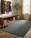 Garden Lattice Charm Collection Area Rug - Arbor (Charcoal) Rectangle Charcoal  lifestyle 13