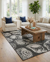 Seaside Haven Rugs Collection Area Rug -  Lighthouse (Black and White) Rectangle Black and White  lifestyle 19