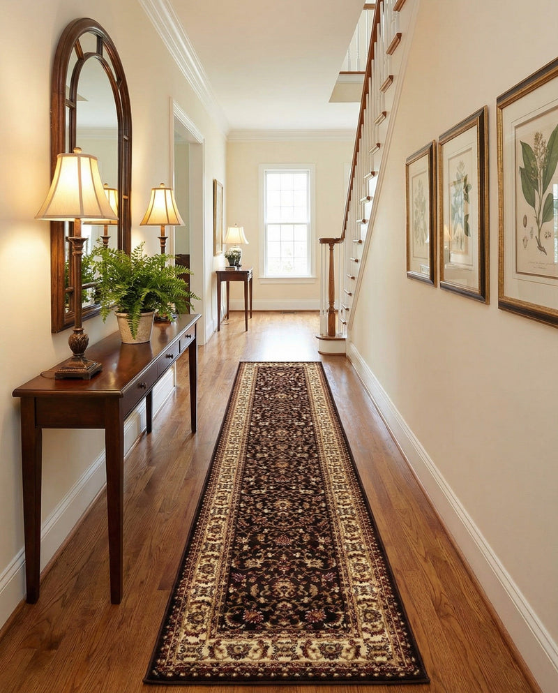 Jaipur Elegance Collection Area Rug -  Nahargarh (Brown) Runner Brown  lifestyle 39