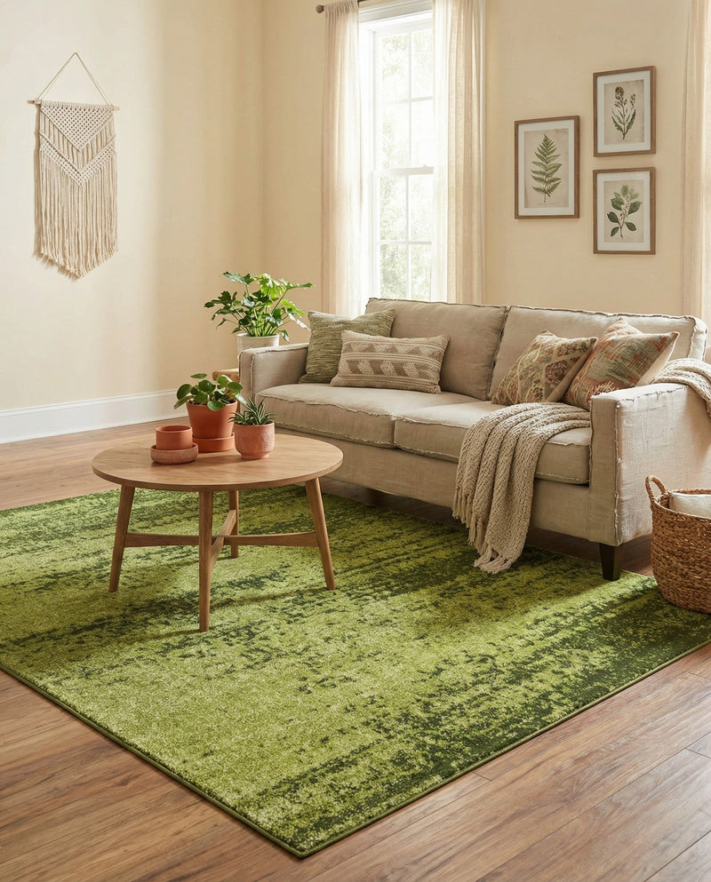 Studio Haven Collection Area Rug -  Gallery (Green) Rectangle Green  lifestyle 27