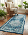 Beverly Grove Collection Area Rug - Melrose (Navy Blue) Runner Navy Blue  lifestyle 79