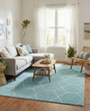 Trellis Mosaic Collection Area Rug - Arborville (Light Blue) Rectangle Light Blue  lifestyle 8