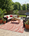 Seaside Blooms Collection Area Rug -  Evergreen (Rust Red) Rectangle Rust Red  lifestyle 14
