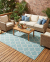 Savannah Pergola Collection Area Rug - Arbor (Aquamarine) Rectangle Aquamarine  lifestyle 22