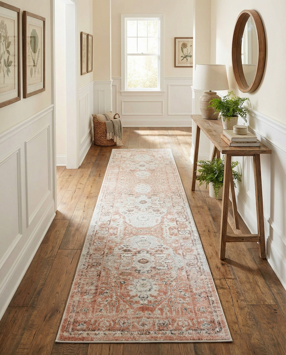 Parisian Elegance Collection Area Rug - Versailles (Rose Pink) Runner Rose Pink  lifestyle 104