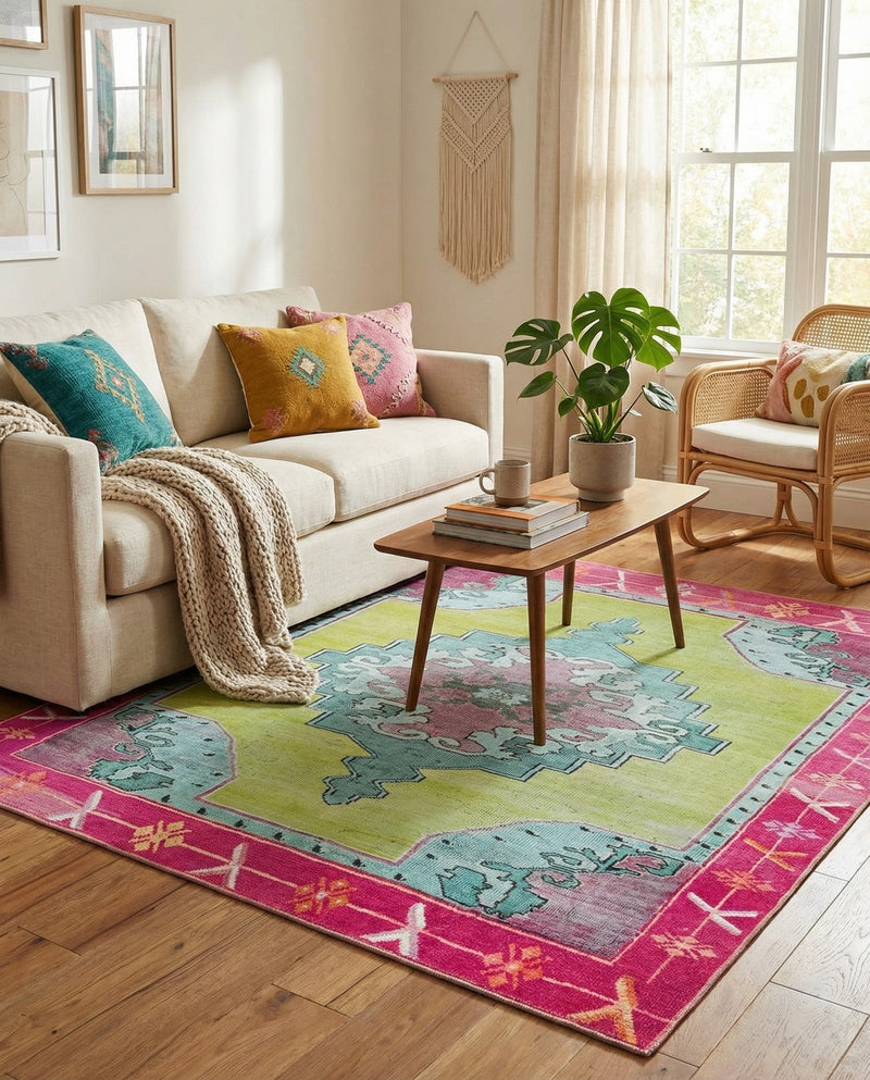 Heritage Elegance Collection Area Rug -  Winterthur (Green) Square Green  lifestyle 69