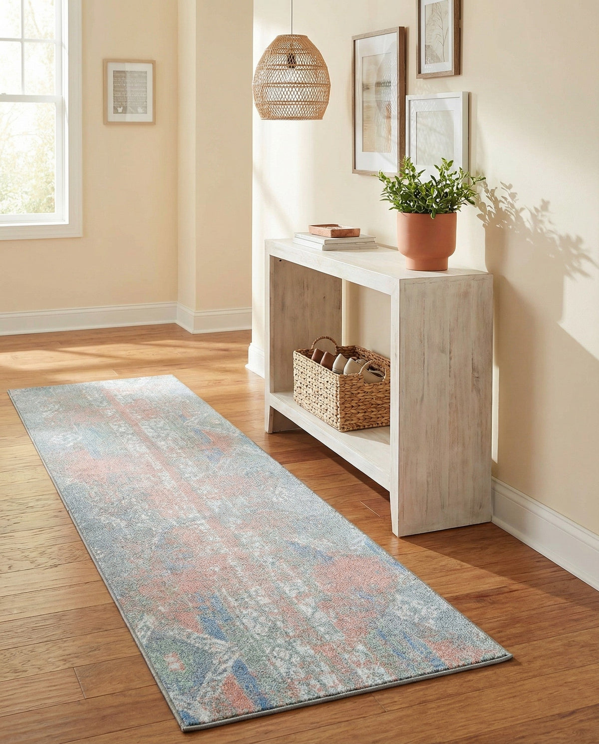 Aegean Elegance Washables Collection Area Rug -  Zakynthos Runner Multi  lifestyle 75