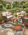 Outdoor Marrakesh Collection Area Rug -  Asilah Rectangle Gray  lifestyle 12