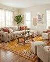 Brighton Terrace Collection Area Rug - Hove (Gold) Rectangle Gold  lifestyle 30