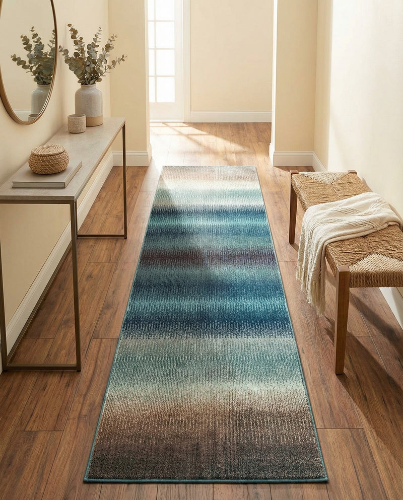 Marrakesh Elegance Collection Area Rug -  Agadir Runner Blue  lifestyle 54