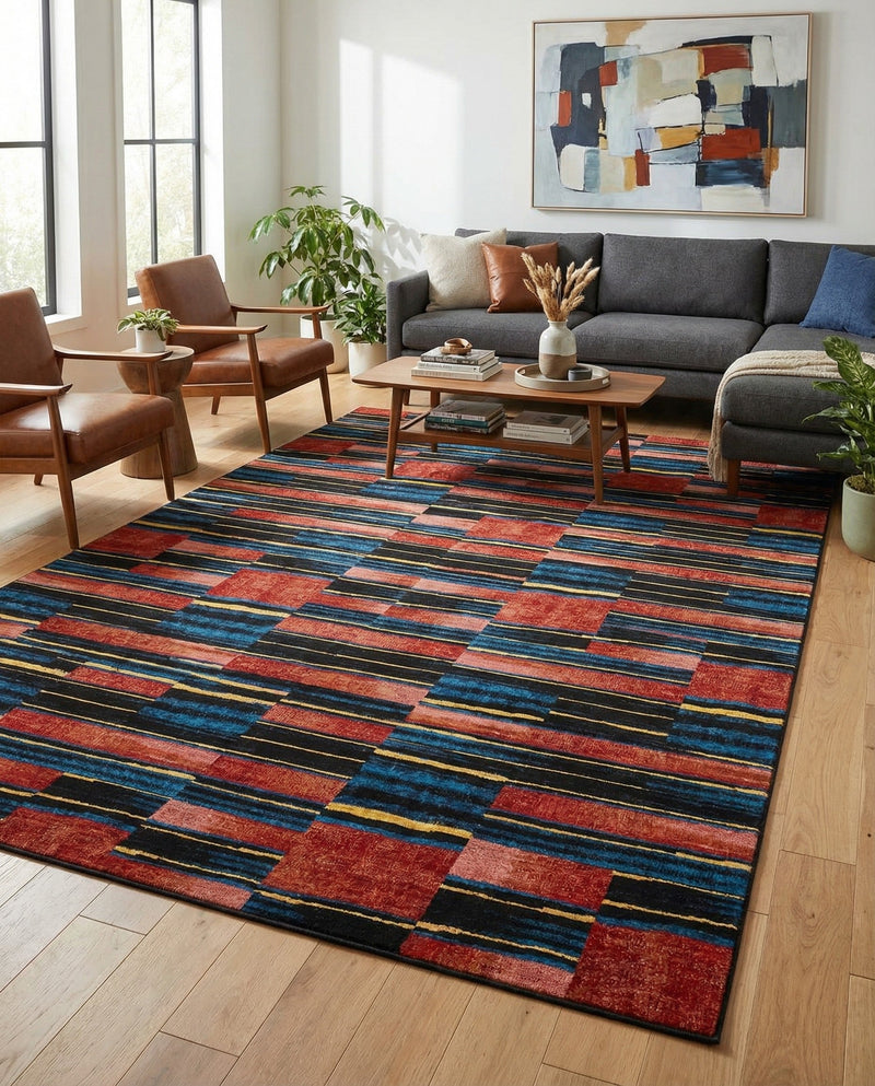 Urban Terrace Collection Area Rug -  Courtyard Rectangle Multi  lifestyle 28