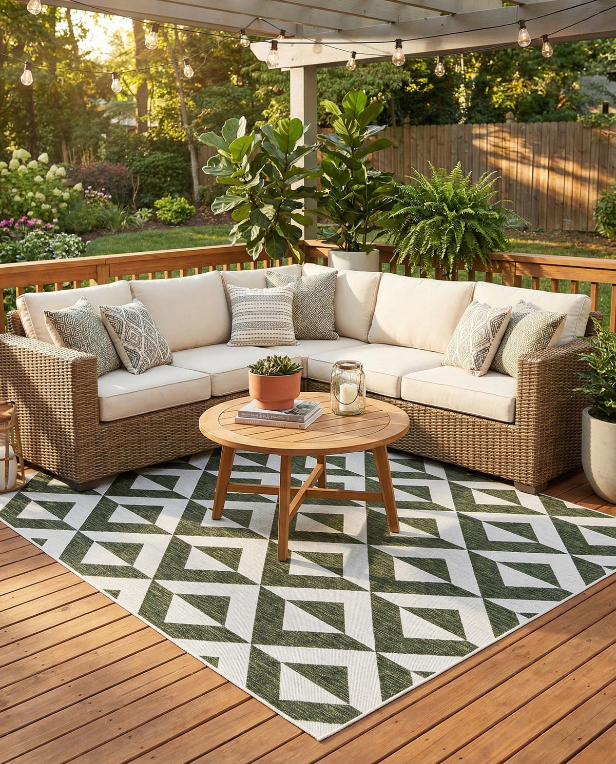 Urban Oasis Rugs Collection Area Rug -  Highrise (Green) Rectangle Green  lifestyle 12