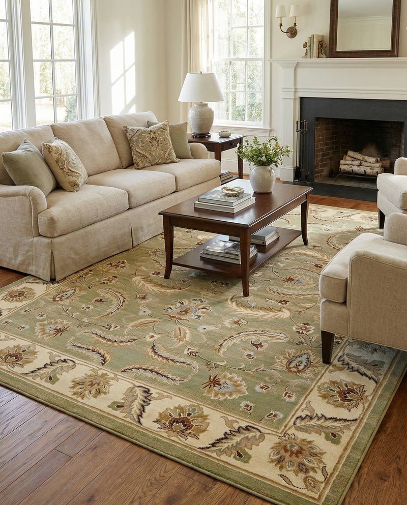 Jaipur Elegance Collection Area Rug -  Lal Rectangle Green  lifestyle 18