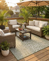 Urban Oasis Rugs Collection Area Rug -  Terrace (Green) Rectangle Green  lifestyle 13