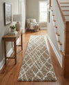 Cozy Haven Shag Collection Area Rug - Serenity (Khaki) Runner Khaki  lifestyle 64