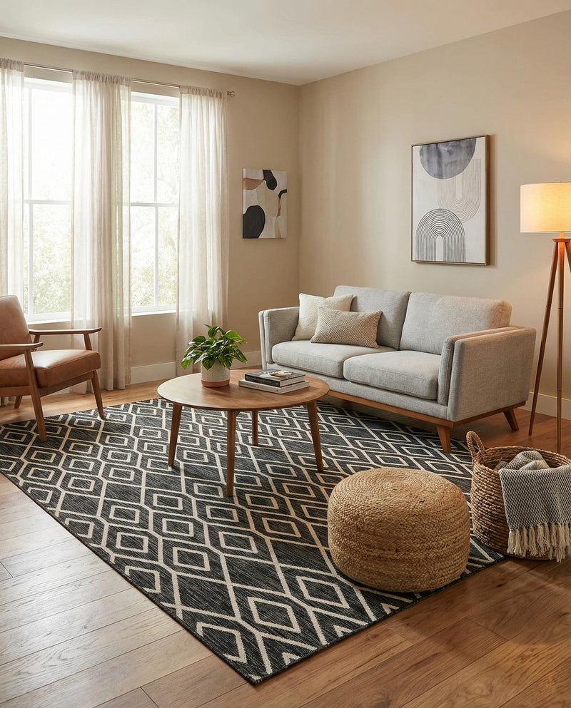 Urban Oasis Rugs Collection Area Rug -  Boulevard (Charcoal Gray) Rectangle Charcoal Gray  lifestyle 7