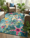 Sorrento Shores Collection Area Rug - Positano Rectangle Navy Blue  lifestyle 21