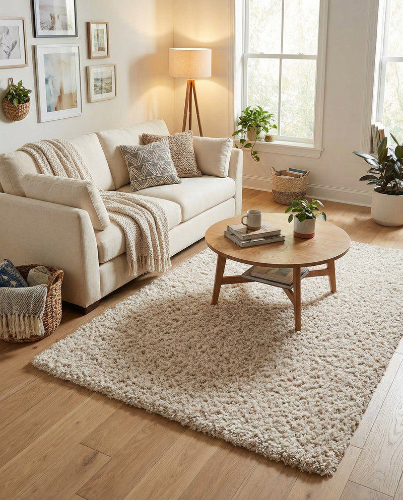 Eternal Plush Oasis Collection Area Rug -  Tranquility (Linen) Rectangle Linen  lifestyle 10