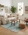 Desert Nomad Terrace Collection Area Rug - Sahara (Light Aqua) Rectangle Light Aqua  lifestyle 20