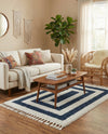 Sahara Chic Collection Area Rug -  Casablanca Rectangle Blue  lifestyle 63