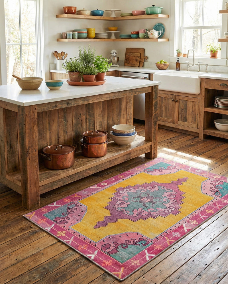 Heritage Elegance Collection Area Rug -  Winterthur (Yellow) Rectangle Yellow  lifestyle 10