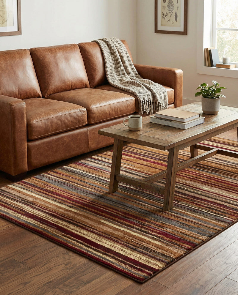 Bistro Lounge Collection Area Rug -  Americano Rectangle Beige  lifestyle 7