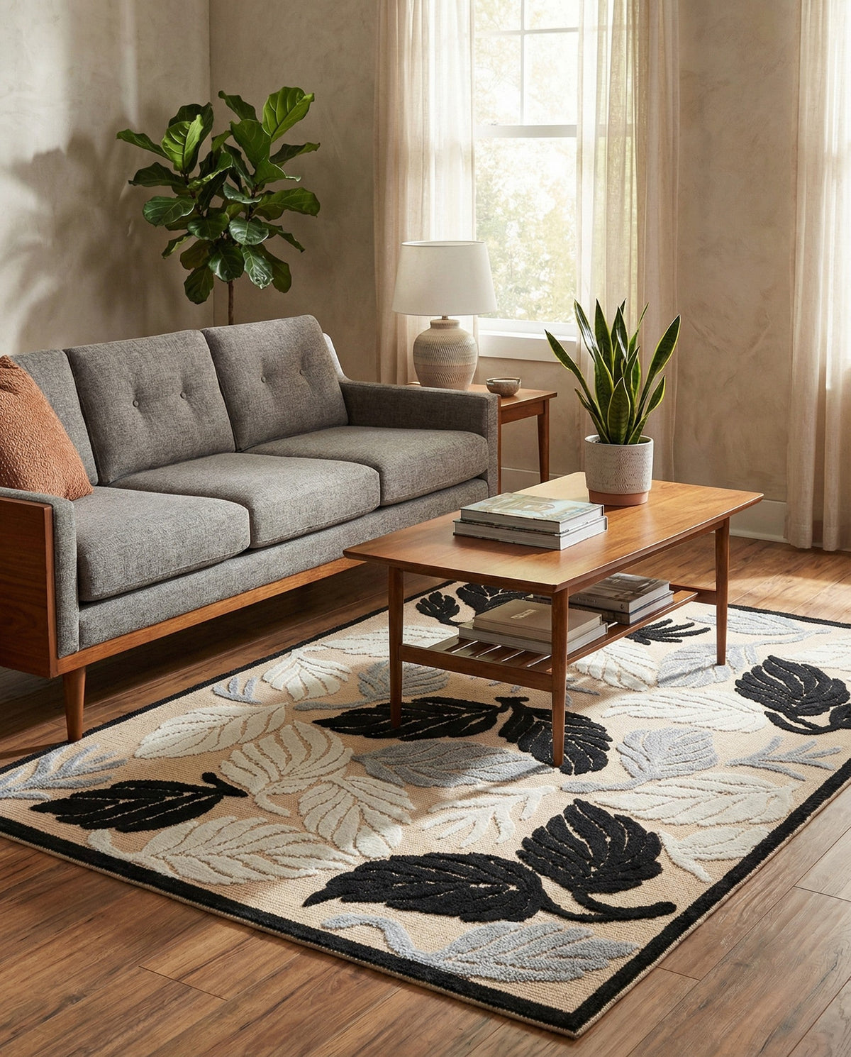 Terrace Collection Area Rug -  Pavilion Rectangle Tan  lifestyle 37