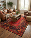 Safari Escape Rugs Collection Area Rug - Serengeti Rectangle Multi  lifestyle 48