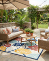 Caribbean Terrace Collection Area Rug -  Grenada Rectangle Ivory  lifestyle 40