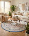 Savannah Series Collection Area Rug - Charleston (Multi) Round Multi  lifestyle 59