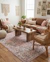 Vintage Memories Collection Area Rug - Echoes Rectangle Beige pink  lifestyle 12