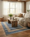 Osian Looms Collection Area Rug - Durham Rectangle Navy Blue  lifestyle 25
