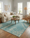 Desert Nomad Terrace Collection Area Rug - Sahara (Light Aqua) Square Light Aqua  lifestyle 72