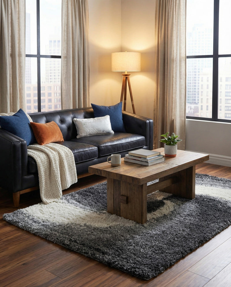 Cozy Haven Shag Collection Area Rug -  Oasis Rectangle Smoke Gray  lifestyle 18