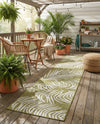 Seaside Blooms Collection Area Rug - Verdure (Green) Runner Green  lifestyle 73