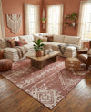 Desert Nomad Terrace Collection Area Rug - Sahara (Rust Red) Square Rust Red  lifestyle 55