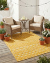 Garden Lattice Charm Collection Area Rug -  Pergola (Yellow) Rectangle Yellow  lifestyle 18